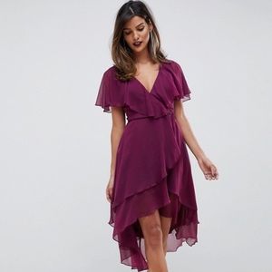 NWT ASOS Cape Back Midi Dress